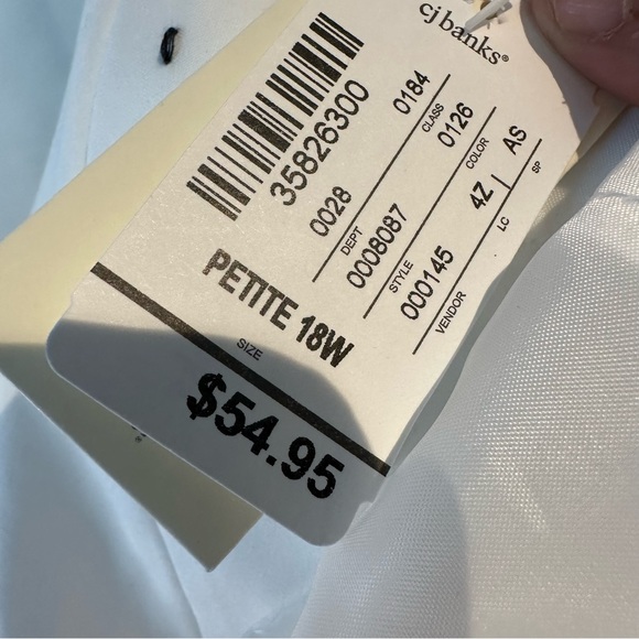 CJ BANKS Women’s Size 18W PETITE Pants Dressy White Stretch High Rise NWT - Picture 14 of 14